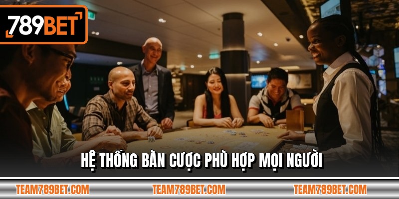 Hệ thống bàn cược phù hợp mọi người